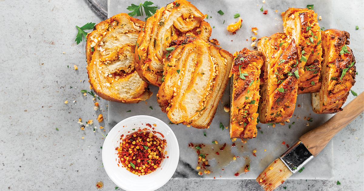 Goat Cheese-Harissa Babka | Red Star® Yeast