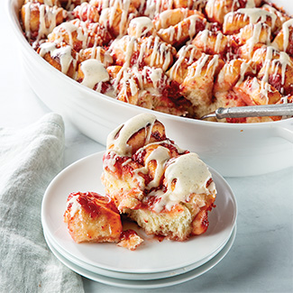 Roasted Strawberry Bubble Bread