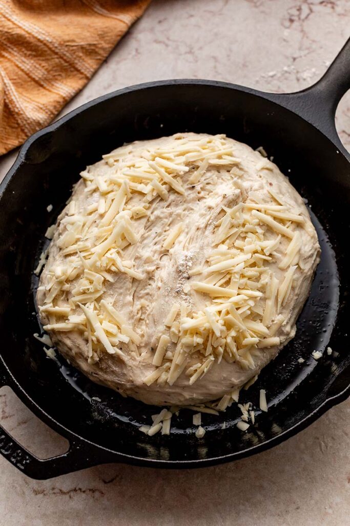 Asiago-Crusted Skillet Bread