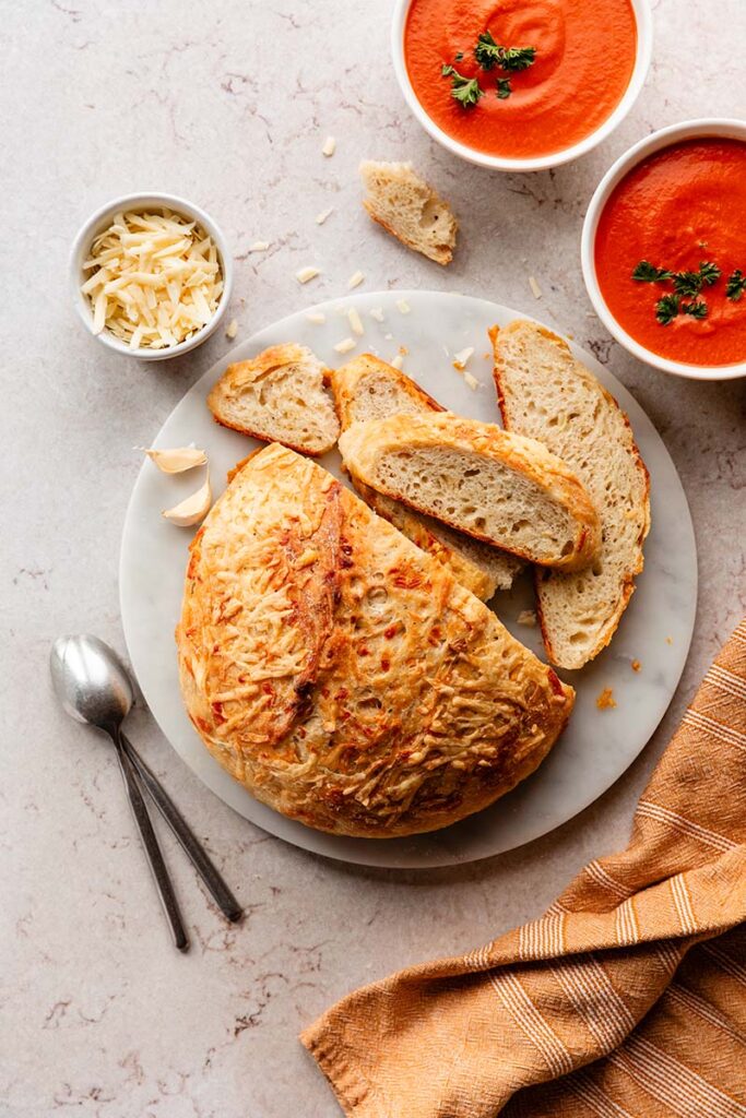 Asiago-Crusted Skillet Bread