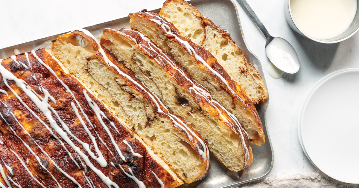 Cinnamon Roll No Knead Focaccia | Red Star® Yeast