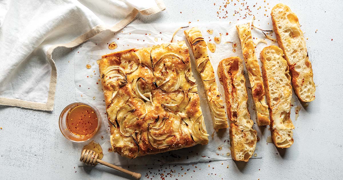 Harissa and Brie No Knead Focaccia | Red Star® Yeast