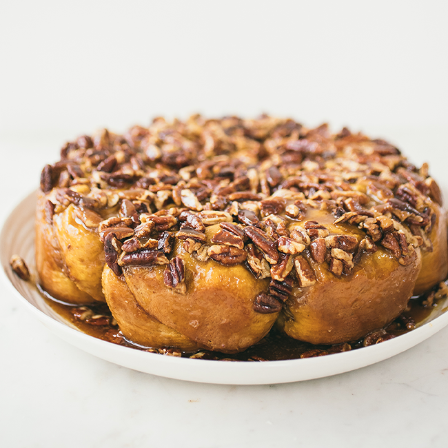 Pumpkin Sticky Nut Rolls