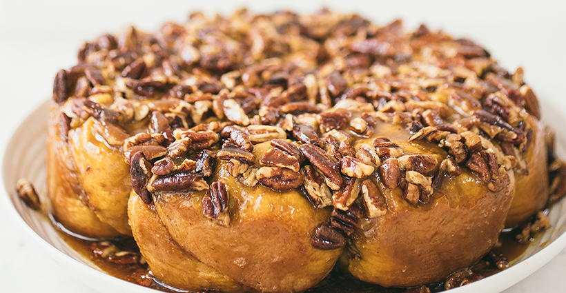 Pumpkin Sticky Nut Rolls