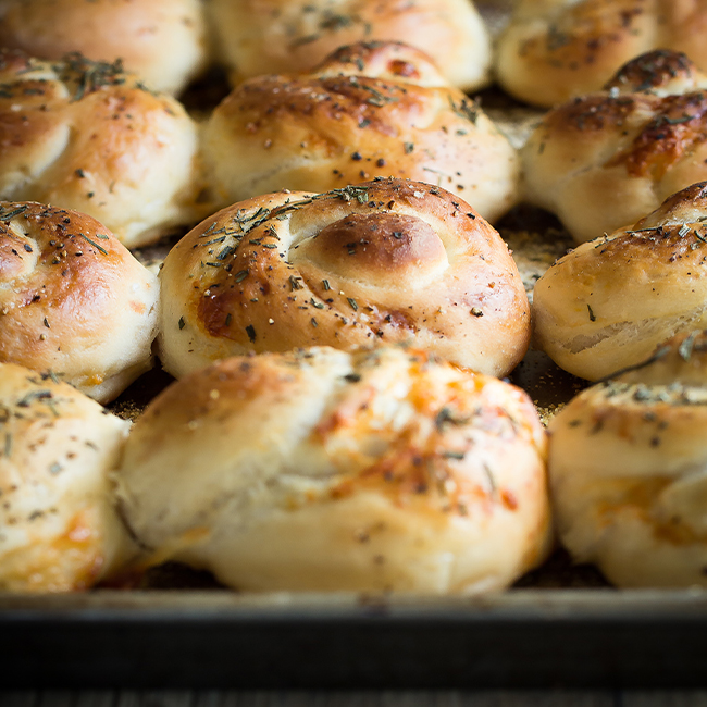 Rosemary and cheese dinner rolls