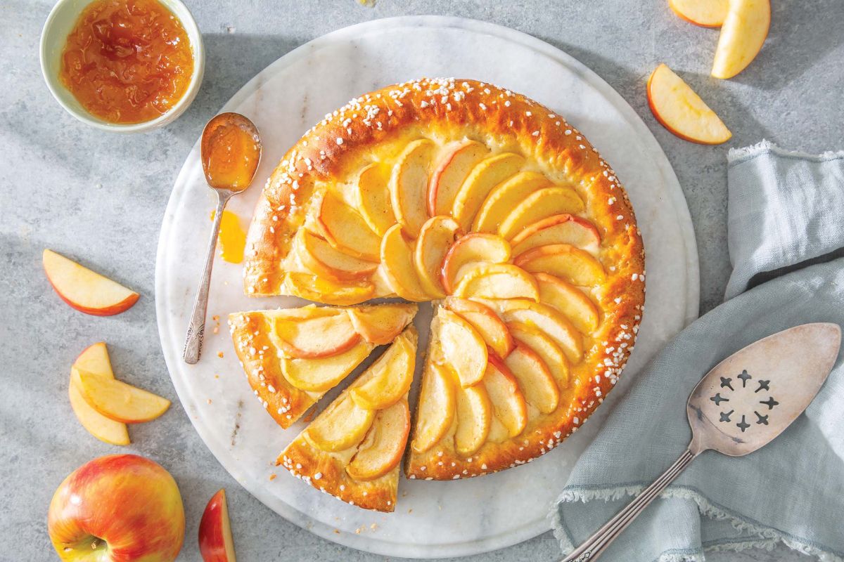 Apple Cream Cheese Brioche Tart