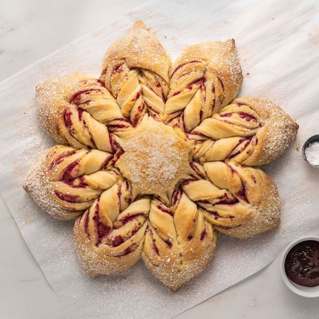 Cranberry Raspberry Star Bread