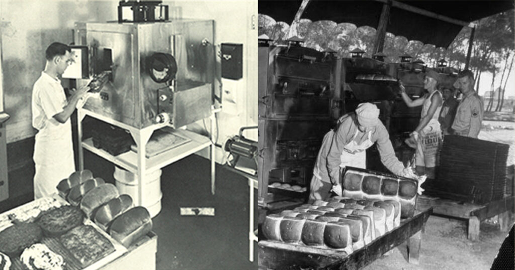 Baking technician testing quality of yeast | A mobile baking kitchen overseas