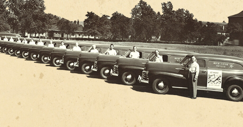 The Red Star Yeast delivery truck fleet team