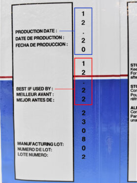 active dry yeast package with expiration date information