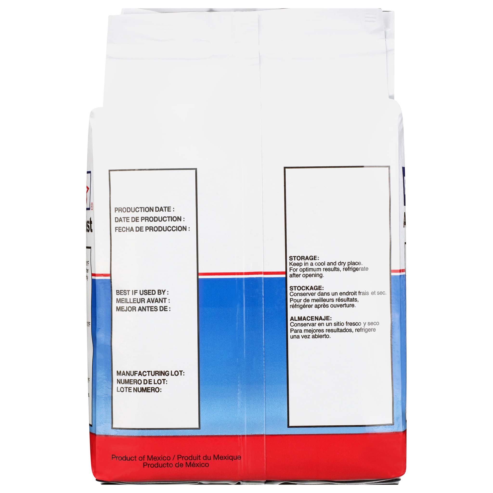 Title Red Star Active Dry Yeast – 32-ounce package – Back View